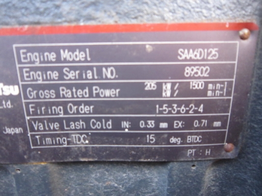 ขาย เครื่อง KOMATSU รุ่น 6D125 มือสองญี่ปุ่น ขาย เครื่อง KOMATSU รุ่น 6D125 มือสองญี่ปุ่น