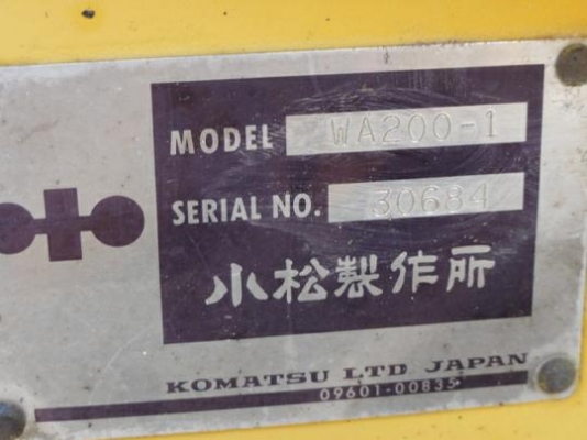 รถตักล้อยาง  WA200-1 สภาพสวย  รถเก่าจากนอก  ไม่เคยใช้งานในไทย  โทร.081-373-0559