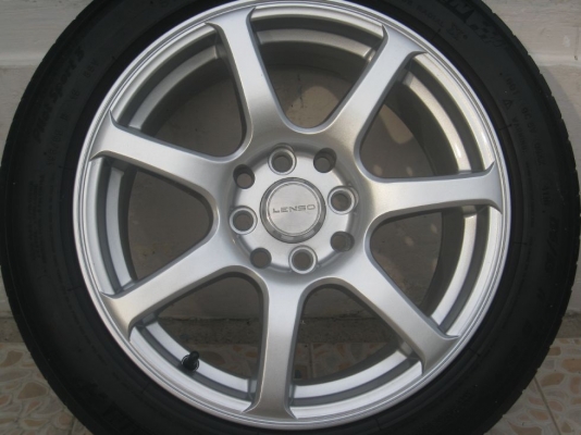 ขายล้อแม็ก LENSO BLITZ 15"x7" et 38 4/100,114 + ยางปี 09,10 (081-3747940)