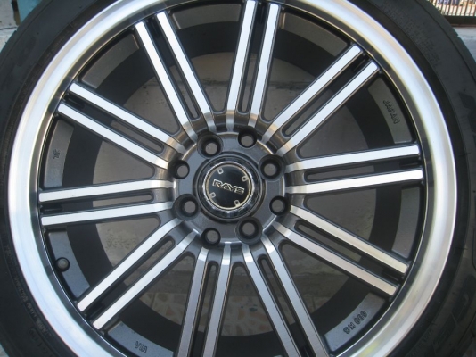 ขายล้อแม็ก 17"x7" et42 4/100,114 + ยางปี 10 ( 081-3747940)