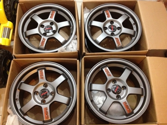 ขายล้อแม็กใหม่100\% TE37 ขอบ15 4รู100 กว้าง 7 ถูกๆๆ