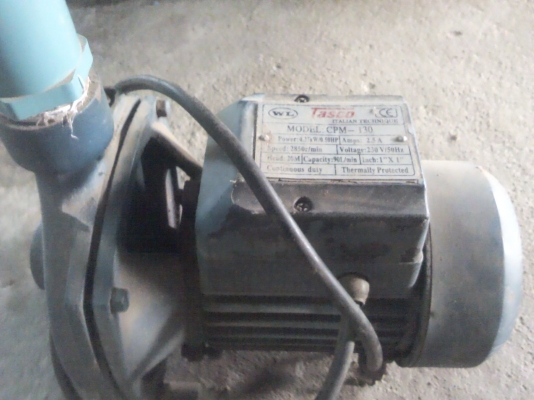 ปั๊มน้ำทนงานหนักขนาด 1 นิ้ว ใบพัดทองเหลืองใหญ่ ยี่ห้อTASCO ปั้มได้สูงและแรง( มี 2 เครื่อง)