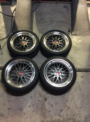 ขายล้อ BBS LM ขอบ19 5/114  ล้อแท้ไต้หวัน  กว้าง 8.5-9.5 พร้อมยาง ถูกๆ 19000.-