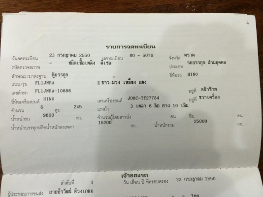 ขาย10ล้อ HiNo 260 เมกก้า สมอทอง ปี 50 รถห้าง  สภาพเยี่ยมราคาถูก