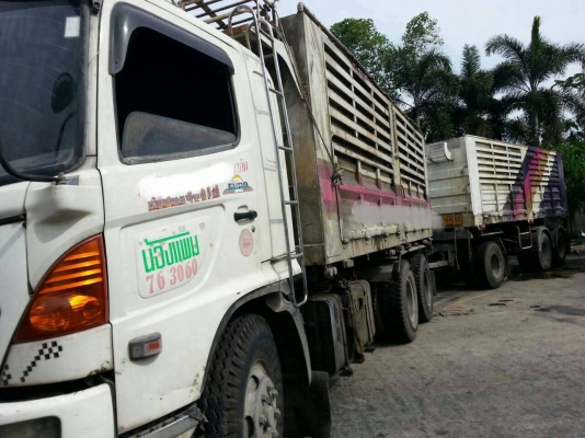 Hino mega แม่ลูกดั้มเกษร ปี 48 ลูก 3 คาน ต่ออู่มนัส