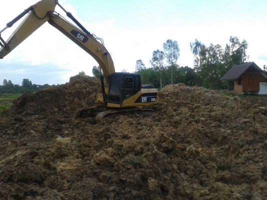 แบคโฮ CAT 320 VII ทำสีเป็น CAT D มีแอร์ รถทำงานทุกวัน