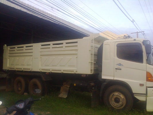 สิบล้อ HINO MAGA 260HP สองเพลาดั้มปี47 มีลำโพลากลูก ราคา1980,000.บ ทะเบียนพร้อมโอน ราคาต่อรองได้ ครับ