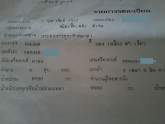 10 อีโน่เพลาเดียว  8 สูบ  300  แรงม้า ระบบไฟฟ้ายกหัว  (ท้ายเป็ดหรือท้าลาด)  พร้อมใช้งาน เล่มพร้อม..