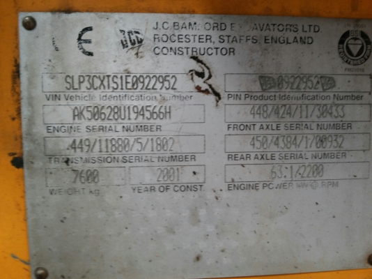 JCB 3CX มือสองเก่านอก