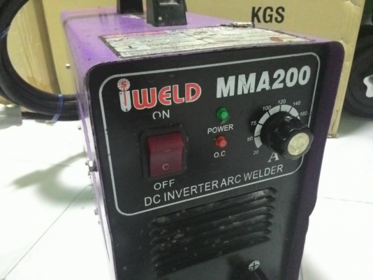 เครื่องเชื่อมระบบอินเวอเตอร์ IWELD ขนาด 200 แอมป์ พร้อมใช้งานครับ