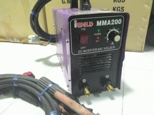 เครื่องเชื่อมระบบอินเวอเตอร์ IWELD ขนาด 200 แอมป์ พร้อมใช้งานครับ