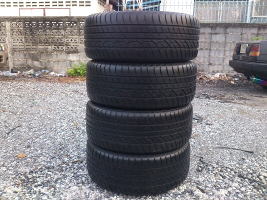 ขายแม็ก 5รู100 ขอบ18 พร้อมยาง225/40R18 ยางสัปดาห์ที่25 ปี12 ดอกยางสวยลึกเท่ากันไม่แตกลายไม่ร้าว จำนวน 1 ชุด