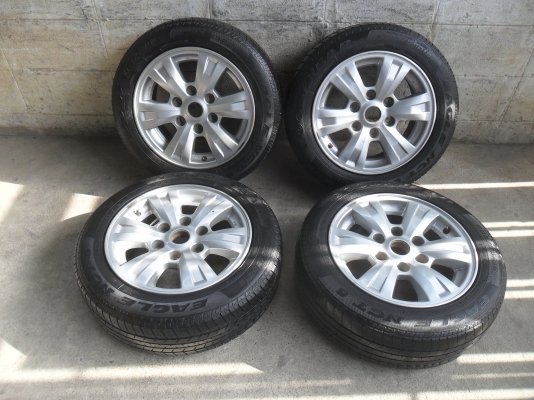 ล้อแม็ก 16นิ้ว 6รูไทตั้นพลัส พร้อมยาง205/55R16ปี10 สวยๆ 4 ล้อ ราคา 6500 บาท