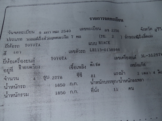ขาย155000รถตู้ปี40สภาพดีราคาถูกพร้อมใช้งานคับ