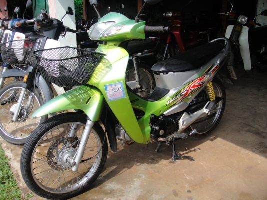 ขายฮอนด้า เวฟ 125  สีเทา-เขียว สภาพสวย ทะเบียนพร้อมชุดโอน