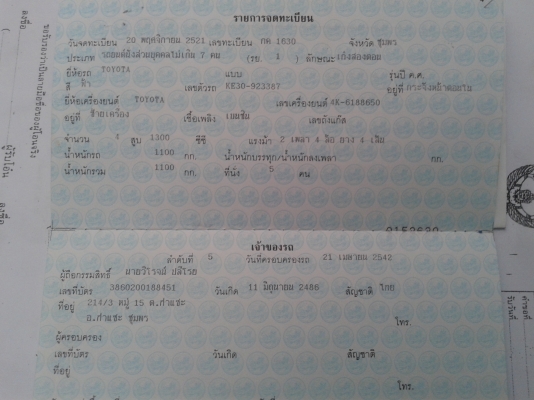 ขายรถโบราณคับ TOYOTA KE30 ปี 2521 เครื่อง 4k เอกสารพร้อมโอน ราคาคุยกันได้คับ