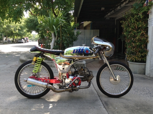 Suzuki A100 cafe' งานชุบทั้งคันมีเล่ม