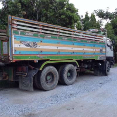 ขายสิบล้อพ่วงดั้ม HINO FM3M 240แรงแม่ลูกดั้มติดก๊าซNGV 6 ถังกระบะพิเนียม