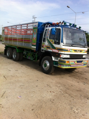 Hino fm 1m ดั๊ม 2 เพลา เครื่อง po9c 320 แรง กระบะมิเนียมมีระบบลากพ่วง รถสวยพร้อมใช้