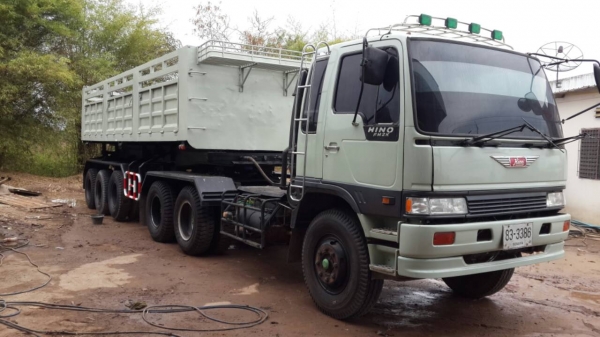 ขายด่วนHINOFM3MF หัวลากหางสามเพลาดั้มสภาพสวยสุดๆรีบจองโทร0801515451