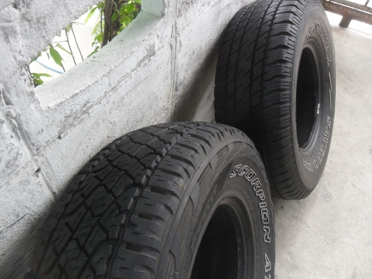 ยาง 31*10.50R15 สวยๆ ดอกหนาๆ 1 คู่ ราคา 2500 บาท