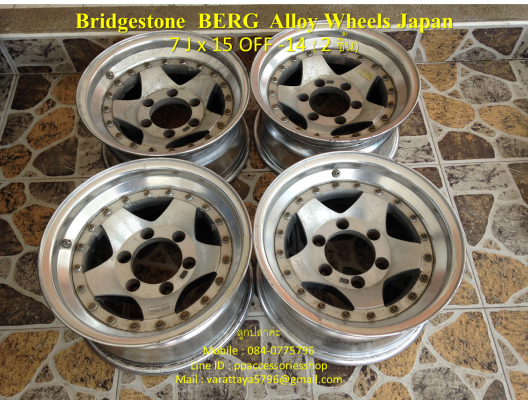 ขายล้อนอก 2 ชิ้น Japan ขอบ 15x7J ET-14 ของ BREG bridgestone wheels ค่ะ