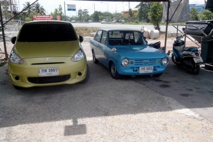 Datsun B10 2ประตู รถเล็กน่ารัก ทะเบียนโอน ต้องการขายเพราะต้องการเงินจ่ายค่าเทรมครับ