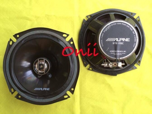 ลำโพง Alpine STE-172C แกนร่วม 2 ทาง ขนาด 6.5" กรวยอลูมิเนียม ขอบผ้า แม่เหล็กหล่อ