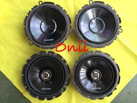 ชุดลำโพง Alpine ครบเซ็ท หน้า/หลัง กรวยอลูมิเนียม    คู่หน้า : SCS-170S ลำโพงแยกชิ้น 2 ทาง / คู่หลัง STE-162C ลำโพงแกนร่วม 2 ทาง