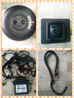 ชุดแก๊สหัวฉีดมือ2 สภาพดี พร้อมถังโดนัท 52 ลิตร