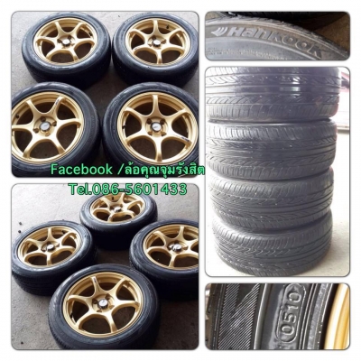 ขายล้อแม็กมือ2ลาย Advan RG2ขอบ15 4 รู100 +ยางปี10 ราคา 9,300 บาท ใส่เดือนเดียว!!!