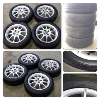 ขายล้อToyota Alist ขอบ 16 ลายเขากวาง 4/100 +ยาง ราคา 5,300 บาทถูก