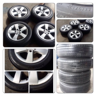 ขายล้อHonda Civic ขอบ 16 5รู114 +ยางปี12 ราคา 6,900 บาทถูก