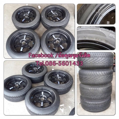 ขายแม็กมือ2 TE37v (K-Speed) ขอบ15 กว้าง 8 4รู100 +ยางปี10-11 ราคา 10,500 บาทถูก