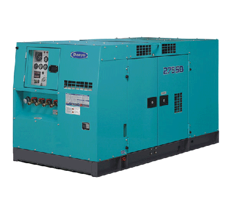 DIS-275SB2 : ECO-FRIENDLY COMPRESSORS  New Denyo : เครื่องปั๊มลม 275cfm. มือหนึ่ง T.0813062283