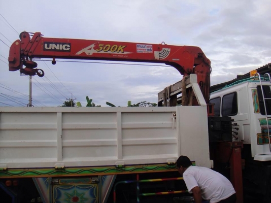 ขายรถ 10 ล้อ 2 เพลา อีซุซุร็อคกี้ 195 ติดเครนยูนิค 5ตัน 4ปอก 3 ชัก A500K