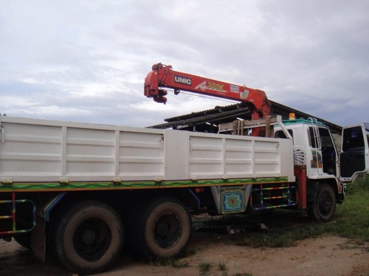 ขายรถ 10 ล้อ 2 เพลา อีซุซุร็อคกี้ 195 ติดเครนยูนิค 5ตัน 4ปอก 3 ชัก A500K