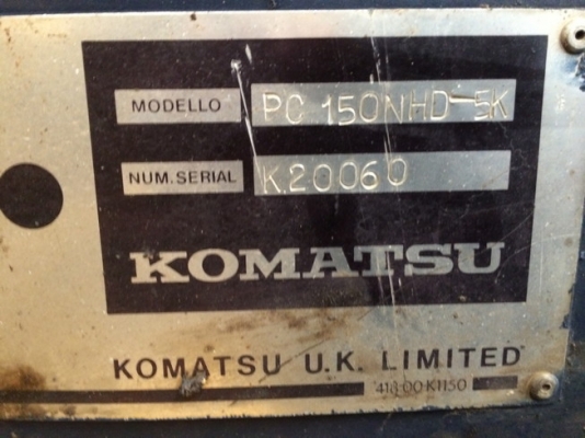 Komatsu PC150NHD-5K นำเข้าจากยุโรป ราคาไม่แพง