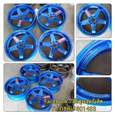 ขายแม็กซ์มือ2ลาย Nismo น้ำเงินแก้ว ขอบ17 4รู100/114 ราคา8,300 บาท สีใหม่!สวยเวอร์!