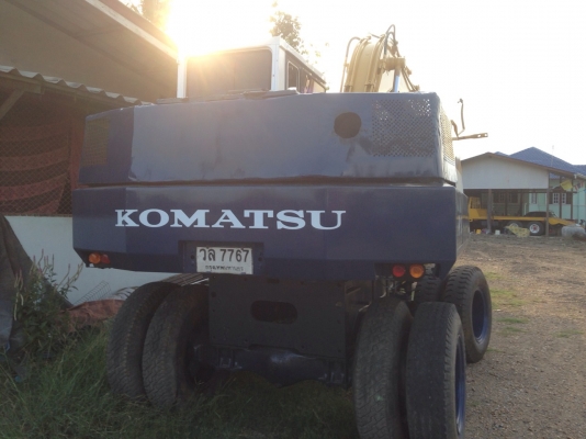 แบคโฮล้อยาง KOMATSU PW100-3 มีลายหัวเจาะ(ไม่รวมหัวเจาะ)