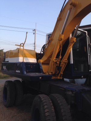 แบคโฮล้อยาง KOMATSU PW100-3 มีลายหัวเจาะ(ไม่รวมหัวเจาะ)