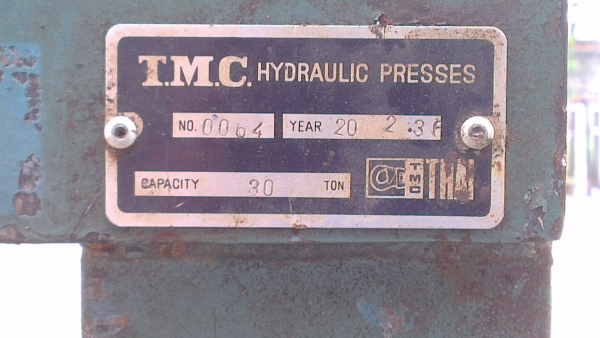 Sell> ขายแท่นอัดไฮดรอลิค 30 Tons TMC ใช้งานได้ทันทีครับ กำแพงแสน นครปฐมครับ
