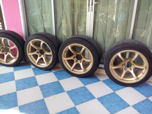 advan sport RG-S 18 6รู139 หน้า8.5 หลัง9.5 พร้อมยางหน้า225-45-18หลัง245-45-18ปี12