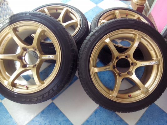 advan sport RG-S 18 6รู139 หน้า8.5 หลัง9.5 พร้อมยางหน้า225-45-18หลัง245-45-18ปี12