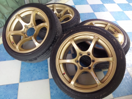 advan sport RG-S 18 6รู139 หน้า8.5 หลัง9.5 พร้อมยางหน้า225-45-18หลัง245-45-18ปี12
