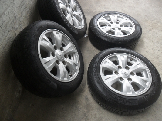 ล้อแม็ก 16นิ้ว 6รูไทตั้นพลัส พร้อมยาง205/55R16ปี10 สวยๆ 4 ล้อ ราคา 6900 บาท