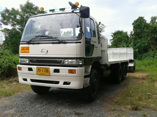 ขาย HINO FM2K 240 แรงม้า ปี 2540 รถบรรทุกพ่วงพื้นเรียบ เกียร์ฟุลเลอร์ใหม่ แม่ลูก22ล้อ ลูก3เพลาแท้เพิ่งต่อมาใหม่ ตัวแม่กระบะต่อใหม่