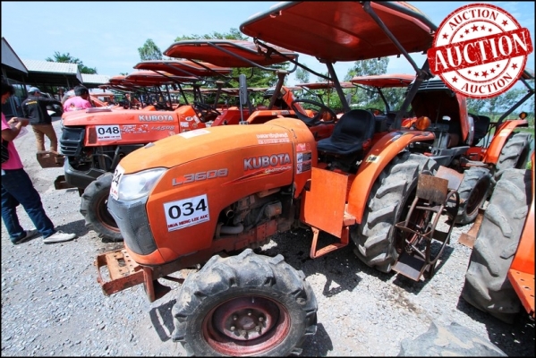 AUC 4 Code 034 แทรกเตอร์ KUBOTA L3608 ราคา เริ่มต้นการประมูล 190,000 บาท AUC 4 Code 034 แทรกเตอร์ KUBOTA L3608 ราคา เริ่มต้นการประมูล 190,000 บาท