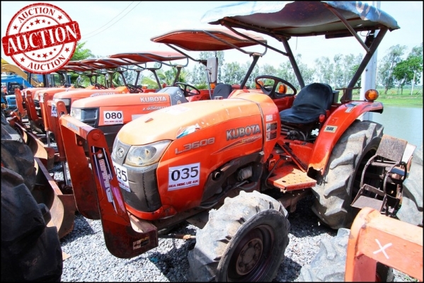 AUC 4 Code 035  แทรกเตอร์  KUBOTA L3608  ราคา เริ่มต้นการประมูล 190,000 บาท