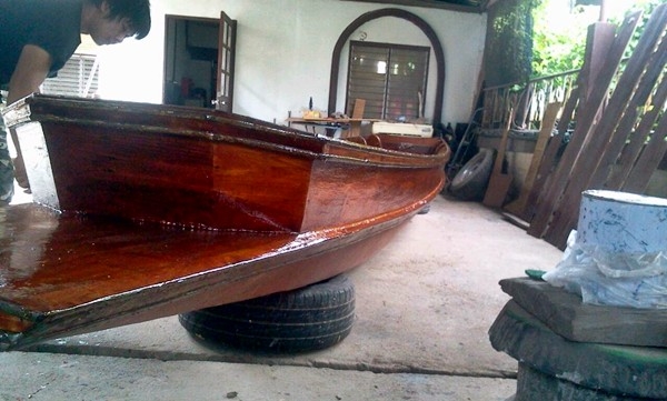 ขายเรืออีป๊าป 4 วา ไม้สักทั้งลำ